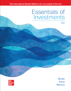 Essentials of Investments 12e: Finance Textbook by Bodie, Kane, Marcus