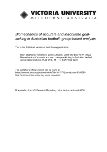 Biomechanics of Goal-Kicking Accuracy in Australian Football
