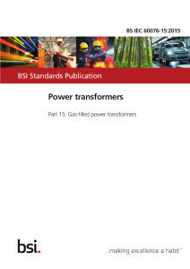 BS IEC 60076-15:2015 Power Transformers Standard