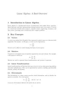 Linear Algebra: Key Concepts, Applications & Example Problem