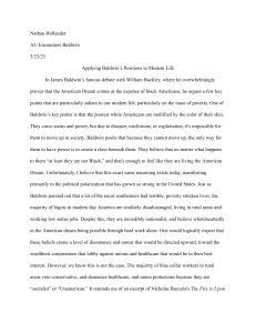 Baldwin's Views on Poverty & Polarization in Modern America
