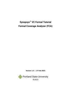 Synopsys VC Formal FCA Tutorial Guide