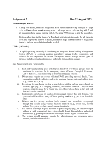Software Design Assignment: Flowcharts & UML for Smart Parking System