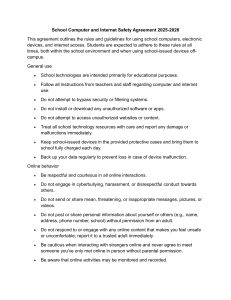 School Computer & Internet Safety Agreement 2025-2026 for Students
