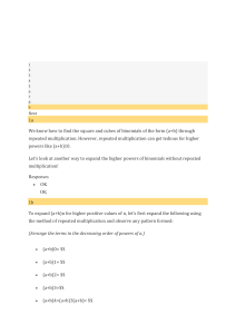 Introduction to Binomial Theorem: Expand Binomials Easily