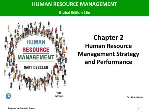 Human Resource Management Strategy & Performance - Chapter 2