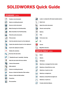 SOLIDWORKS Quick Guide: Standard & Sketch Tools Toolbar Reference