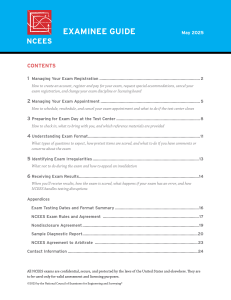 NCEES Examinee Guide May 2025: Exam Registration & Appointment