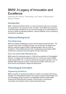 BMW: A Legacy of Innovation, Excellence, History & Technology