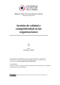 Gesti&oacute;n de calidad y competitividad en las organizaciones