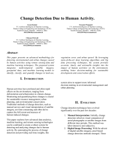 Change Detection Due to Human Activity: Remote Sensing & ML Approach