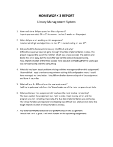 Homework 3 Report: Library Management System C++ Assignment Challenges