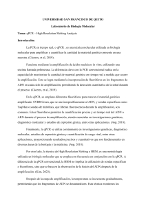 Informe de Laboratorio: qPCR y HRM