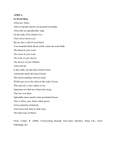 African Poems: David Diop's 'Africa' & Soyinka's 'Telephone Conversation'