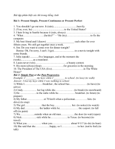 English Tenses Practice: Simple, Continuous, Perfect & Past