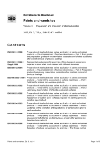 ISO Standards Handbook: Paints & Varnishes - Steel Substrate Preparation
