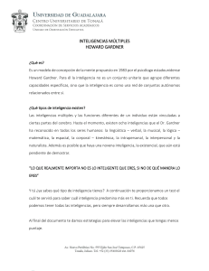 Inteligencias M&uacute;ltiples de Howard Gardner - Gu&iacute;a y Test