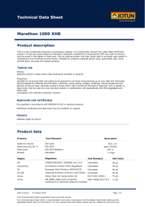 Marathon 1000 XHB Technical Data Sheet | Epoxy Coating Specs