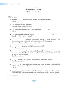 Introduction to Law: Concepts, Sources, and Types Study Guide