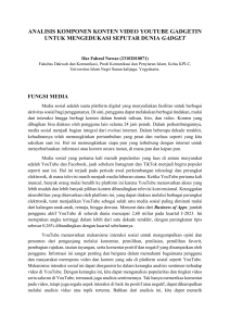 Analisis Komponen Konten Video YouTube GadgetIn untuk Edukasi Gadget