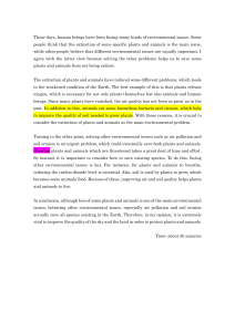 Environmental Issues: Extinction, Air Pollution, and Soil Erosion