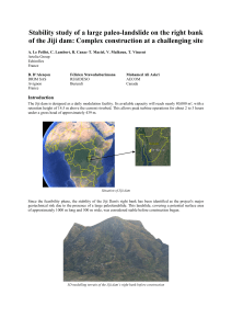 Jiji Dam Landslide Stability Study: Geotechnical Engineering & Modeling