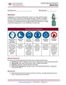 Band Saw Standard Operating Procedure | Safety & Use Guidelines