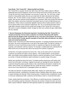 Hair Trends SG Case Study: Service Management & Customer Loyalty