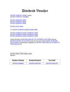 Dividend Voucher Template Example