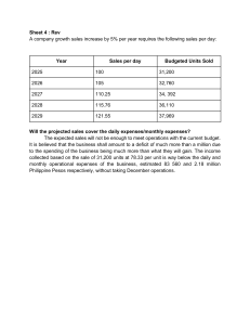 Company Sales Projection & Financial Analysis: Growth & Expenses