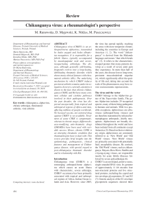 Chikungunya Virus: A Rheumatologist's Perspective Review