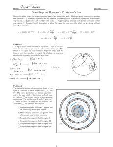 Ampere's Law Homework Problems: Electromagnetism Physics