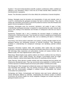 Sinkhole Formation & Mitigation: Interdisciplinary Geographic Study