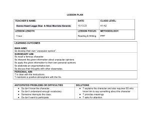 English A1-A2 Lesson Plan: Reading & Writing Unpopular Opinions