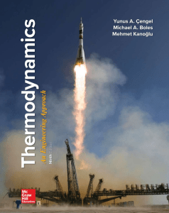 Thermodynamics: An Engineering Approach - 9th Edition Textbook