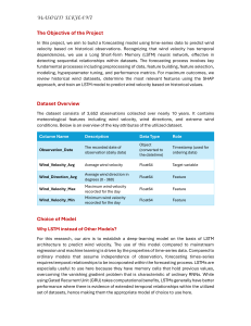 Wind Velocity Forecasting with LSTM: A Time Series Analysis Project