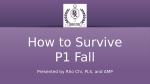Pharmacy P1 Fall Survival Guide: Courses, Study Tips & Advice