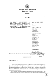 Supreme Court Resolution: DOJ-NPS Rules on Preliminary Investigations