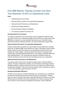 How IBM Maximo Training Courses Can Save Your Business 10-25% on Operational Costs