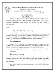 Alumni Webinar Report: Opportunities Beyond Core Engineering - EEE 2025