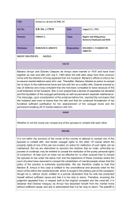 Arroyo vs. Arroyo 42 Phil. 54: Spousal Cohabitation & Conjugal Rights