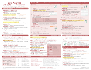 Stata Data Analysis Cheat Sheet: Commands & Programming Reference