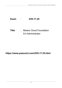 2V0-17.25 VMware Cloud Foundation 9.0 Administrator Dumps