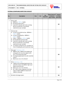 PIAT Checklist: Civil External Inspection for Power Infrastructure