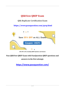 Qlik Replicate Certification PDF Questions and Answers