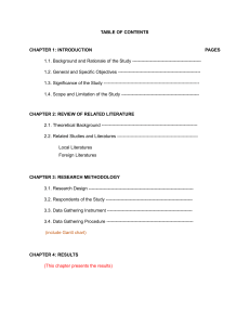 Research Paper Table of Contents: Structure & Chapters Guide