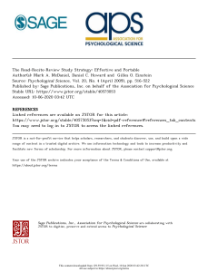Read-Recite-Review (3R) Study Strategy: Effective & Portable