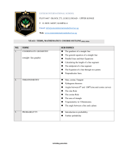 Year 11 Mathematics Course Outline 2025/2026 - Esteem International School