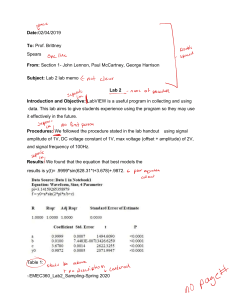 LabVIEW Lab Report: Data Acquisition & Sinusoidal Signal Sampling