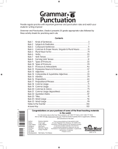 Grammar and Punctuation Grade 6 Workbook | Rules & Practice